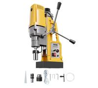 VEVOR 1400 W Taladro Magnético, Taladro de Columna Magnético Portátil de 13000 N, Diámetro de Perforación de 50 mm Velocidad Variable de 0 a 750 RPM, para Mejoras Industriales y del Hogar, Amarillo