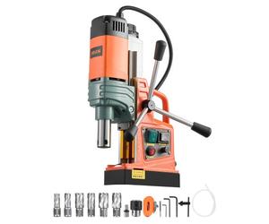 VEVOR 1450 W Taladro Magnético, Diámetro de Perforación 50 mm, Fuerza de 13000 N, Taladro Magnético Portátil con 6 Brocas, Velocidades Ajustables, Herramienta Industrial para Superficies Metálicas