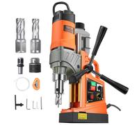 VEVOR 1450 W Taladro Magnético Diámetro de Perforación de 40 mm, Taladro de Columna Eléctrico Portátil de 12500 N con Velocidad Variable, Máquina de Perforación para Cualquier Superficie 1450W 2 Pieza
