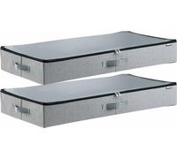 VEVOR - 2 bolsas de almacenamiento bajo la cama, 45 litros, organizador de zapatos para colocar debajo de la cama con tapas transparentes, caja de almacenamiento para ropa, mantas, dormitorio, hogar