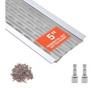 VEVOR, 20 unidades de protección para canalones, 127 mm, barras de protección contra hojas de aluminio con micro-mallas de acero inoxidable. Protector de canalones, cortable, con una longitud total de