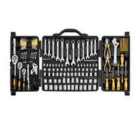 VEVOR 207 PCS Kit de Herramientas Mecánicas SAE y Métricas con Dados con Impulsión, Puntas, Llaves, Mango de Trinquete, Accesorios y Estuche de Almacenamiento de Plástico para Reparación de Automóvil