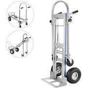 VEVOR 3 en 1 Carretilla de mano Plegable 350 kg, Carro con Ruedas, Carro de Transporte Apilable Manipulación Manual de Servicio Pesado, Fácil de Operar
