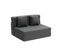 VEVOR 3 en 1 Sofá Cama Plegable 1950 x 1005 x 150 mm con 2 Almohadas y Funda Lavable, Sofá Cama Convertible de Espuma Viscoelástica de Alta Densidad 25D para Sala de Estar, Dormitorio, Gris Oscuro