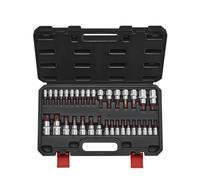 VEVOR 34 PCS Juego de Vasos con Punta Torx, Estrella Sólida y a Prueba de Manipulaciones T6-T70, Acero de Aleación S2 y Acero Cr-V, con Impulsores de 1/4", 3/8" y 1/2", Estuche de Almacenamiento