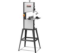 VEVOR 370 W Sierra de Cinta con Soporte de Mesa de Dos Velocidades de 506 RPM/920 RPM con Guía y Calibre de Inglete, Ancho de Garganta 245 mm, Altura de Corte de 160 mm para Carpintería, Aluminio