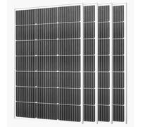 VEVOR 4 Paneles Solares Monocristalinos 100 W e Conversión ≥23%, con Salida MC4 Estable y Marco de Aluminio, Impermeable IP65 para Coches, Barcos, Autocaravanas, 895 x 580 x 30 mm