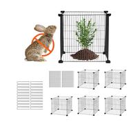 VEVOR 5 Paquetes de Jaula de Protector de Plantas, 390 x 390 mm, Jaula de Exterior para Planta, Flores y Verduras, Mantiene Alejados a los Conejos, Pollos y Ardillas, 20 PCS de Malla metálica, Negro