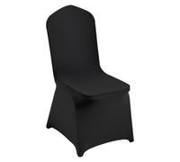 VEVOR 50 piezas negras Fundas para Sillas Plegables de Spandex Elástico, Funda para Silla Ajustable Universal, Fundas Protectoras Lavables Extraíbles, para Bodas, Vacaciones, Banquetes
