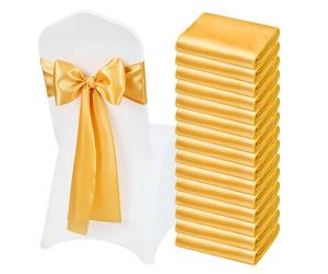 VEVOR 50 piezas negras Fundas para Sillas Plegables de Spandex Elástico, Funda para Silla Ajustable Universal, Fundas Protectoras Lavables Extraíbles, para Bodas, Vacaciones, Banquetes