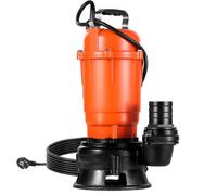 VEVOR 550 W Bomba de Sumidero Sumergible, Bomba de Sumidero de Hierro Fundido de 18000 L/H con Interruptor de Flotador Automático, Altura de Descarga de 10 m, para Evacuación de Aguas Residuales