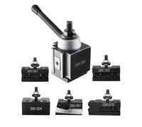 VEVOR 6 PCS Juego de Postes de Herramientas con Portaherramientas de Torno, Poste de Herramientas Tipo Cuña con Accesorios de Portaherramientas de Torneado para Minitorno y Torno de Metal de 254-381mm