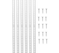 VEVOR 6 PCS Riel Horizontal para Estante de 923 x 17 x 6,5 mm de Acero al Carbono Laminado en Frío con 24 Tornillos Ideales para Estanterías de Pared, Armarios y Organización, Color Plata Brillante