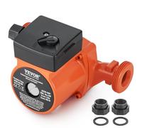 VEVOR 72 W Bomba de Recirculación de Agua Caliente Bomba de Circulación 50 L/min, Bomba de Circulación de 3 Velocidades Altura Máxima de Descarga 4 m para Sistema de Calentador de Agua Doméstico