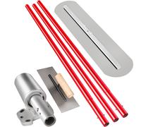 VEVOR 900x200mm Frattone de Acero para Cemento, Flotante para Cemento con Ajustable y Flexible, Kit Completo para Frattazzo de Pared y Piso con Estuco