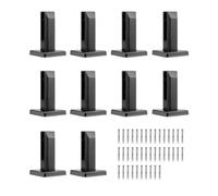 VEVOR Abrazadera de vidrio, 10 piezas de soporte de barandilla de vidrio cuadrado para vidrio templado de 0,31 "-0,47", abrazadera de montaje de vidrio de acero inoxidable 304, soporte de estante de v