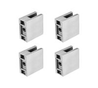 VEVOR Abrazadera de Vidrio, 4 PCS Soporte de Barandilla de Vidrio Cuadrado para Vidrio Templado de 0.31 "-0.47", Abrazadera de Montaje de Vidrio de Acero Inoxidable 304, Soporte de Estante de Vidrio p