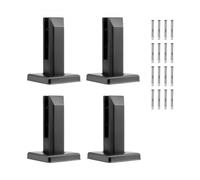 VEVOR Abrazadera de vidrio, 4 piezas de soporte de barandilla de vidrio cuadrado para vidrio templado de 0,31 "-0,47", abrazadera de montaje de vidrio de acero inoxidable 304, soporte de estante de vi