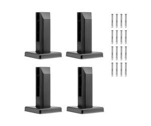 VEVOR Abrazadera de vidrio, 4 piezas de soporte de barandilla de vidrio cuadrado para vidrio templado de 0,31 "-0,47", abrazadera de montaje de vidrio de acero inoxidable 304, soporte de estante de vi