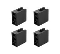 VEVOR Abrazadera de Vidrio, 40 PCS Soporte de Barandilla de Vidrio Cuadrado para Vidrio Templado de 0.31 "-0.47", Abrazadera de Montaje de Vidrio de Acero Inoxidable 304, Soporte de Estante de Vidrio