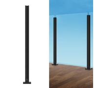 VEVOR Abrazadera de vidrio, soporte de barandilla de vidrio de 41.34 "de altura para vidrio templado de 0.39" -0.47 "de espesor, abrazadera de montaje de vidrio de acero inoxidable 304, soporte de est