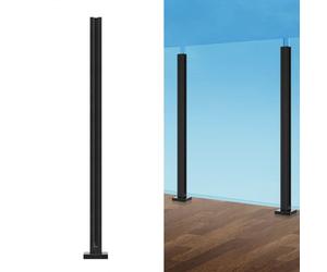 VEVOR Abrazadera de vidrio, soporte de barandilla de vidrio de 41.34 "de altura para vidrio templado de 0.39" -0.47 "de espesor, abrazadera de montaje de vidrio de acero inoxidable 304, soporte de est