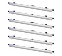 VEVOR Abrazaderas Colgantes para Planos, Ancho de 762 mm, Paquete de 6 Piezas, Tiras de Encuadernación, Material de Aluminio, Estante de Almacenamiento para Planos de Ingeniería Carteles Dibujos Mapas