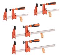 VEVOR: Abrazaderas para carpintería, juego de 4 unidades (15,24 / 30,48 cm de apertura), abrazaderas tipo "F" con capacidad de fijación, límite de carga de 272 kg, profundidad de 63,5 mm, fabricadas e