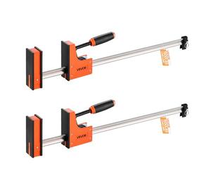 VEVOR Abrazaderas Paralelas de 2 PCS 91,4 cm, Abrazadera Separadora en Forma de F de Plástico y Acero al Carbono con Límite de Carga de 680 kg, Presión Uniforme, para Carpinteros Metalúrgicos
