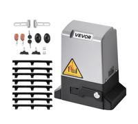 VEVOR Abridor de Puerta Corrediza Eléctrico 550 W para Puertas de hasta 25 m Carga de 1500 kg con Cremallera de Nailon, Sensor Infrarrojo, 2 Controles Remotos, Sistema de Apertura de Portones 10 m/min