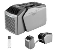 VEVOR Aire Acondicionado Portátil, 200 m³/h, 580 W con Doble Manguera, Control Táctil y Remoto, Temporizador 1-24 h, Bajo Ruido de 58 dB, para Camping, Caravana, Tienda de Campaña y Espacios Pequeños