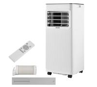 VEVOR Aire Acondicionado Portátil 7000 BTU, 2 kW, 3 en 1 Climatizador con Deshumidificador y Ventilador, Panel Táctil LED, Control Remoto, Kit de Ventana Ajustable para Dormitorio Oficina Apartamento