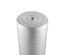 VEVOR Aislamiento Térmico Reflectante Doble Rollo de Aislamiento Barrera Radiante 15,24x1,22 m Núcleo de Espuma EPE Espesor de 5,5 mm Lámina de Aluminio Doble Cara para Ventana, Techo de RV