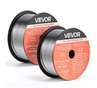 VEVOR Alambre de Soldadura MIG con Núcleo Fundente, E71T-11, 0,9 mm, 0,45 kg, Acero Dulce sin Gas, con Bajas Salpicaduras para Soldadura por Arco en Cualquier Posición, para Exteriores, 2 Rollos