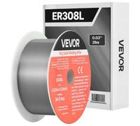 VEVOR Alambre de Soldadura MIG Sólido, ER308L, 0,8 mm, 0,9 kg, Acero Inoxidable, con Bajas Salpicaduras y Alta Capacidad de Alimentación, con Protección de Gas en Todas las Posiciones, ≥510 MPa