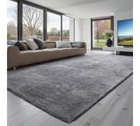 VEVOR Alfombra de Pelo Largo 3048 x 2438 mm, Mullida, de Triple Capa, para Salón, Dormitorio y Salón, Suave como Una Nube y sin Pelusa, Forma de Rectángulo, Color Gris, Altura del Pelo 35 mm
