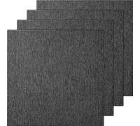 VEVOR Alfombra en Losetas Reutilizables, Cuadrados de Alfombra con Acolchado Adjunto, Losetas de Alfombra Acolchadas Suaves, Fácil de Instalar, Bricolaje para Dormitorio, 20 Losetas, Gris Oscuro