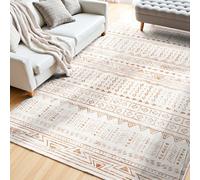 VEVOR Alfombra Suave de 1,5 x 2,1 m Alfombra Moderna Pelo Corto Antideslizante Resistente al Desgarro Elegante Ideal para Dormitorio, Oficina, Sala de Estar, Habitación Infantil, Entrada, Beige