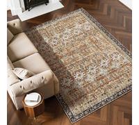 VEVOR Alfombra Suave de 1,8 x 2,7 m Alfombra de Área Pelo Corto Antideslizante Resistente al Desgarro Elegante Ideal para Dormitorio, Oficina, Sala de Estar, Habitación Infantil, Entrada, Marrón