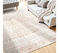 VEVOR Alfombra Suave de 1,8 x 2,7 m Alfombra Moderna Pelo Corto Antideslizante Resistente al Desgarro Elegante Ideal para Dormitorio, Oficina, Sala de Estar, Habitación Infantil, Entrada, Beige