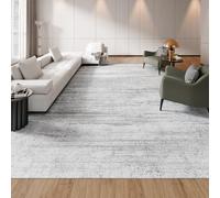 VEVOR Alfombra Suave de 3 x 4,3 m Alfombra Moderna Pelo Corto Antideslizante Resistente al Desgarro Elegante Ideal para Dormitorio, Oficina, Sala de Estar, Habitación Infantil, Entrada, Gris