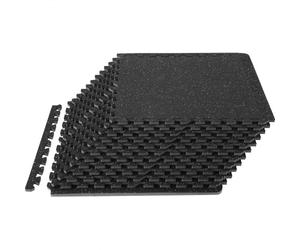 VEVOR Alfombras de Espuma Entrelazadas 12 Piezas Antideslizantes para Suelos 70 x 70 cm Alfombrillas de Bloqueo de Punto Grosor de 14 mm Diseño Actualizado de 2 Capas para Aulas, Gimnasios, Hogar