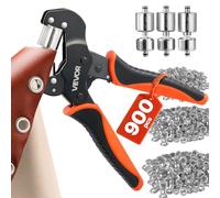 VEVOR Alicates de Ojales 6 mm 8 mm 10 mm con 900 Piezas de Ojetes de Metal