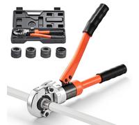 VEVOR Alicates de Prensa Hidráulica de Tuberías, Herramienta de Prensado para Tubos de PEX y Aluminio-plástico con 4 Mordazas TH16, TH20, TH26, TH32, para Reparaciones, Instalaciones de Fontanería