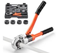 VEVOR Alicates de Prensa Hidráulica de Tuberías, Herramienta de Prensado para Tubos PEX y Aluminio-plástico con 4 Mordazas U16, U20, U25, U32 y Estuche, para Reparación, Instalación de Fontanería