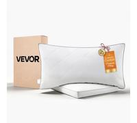 VEVOR Almohadas de Cama, 2 Piezas, Tamaño Queen 760 x 500 mm, Almohadas de Hotel de Lujo con Relleno Alternativo de Plumón Original, Sujetas y Mullidas, ideales para Descanso y Relajación, Blanco