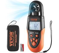 VEVOR Anemómetro Portátil para Medir Velocidad del Viento Temperatura del Viento -10~60°C Sensación Térmica del Viento Anemómetro Digital con Pantalla LED para Navegar, Surfear, Volar con Drones, HVAC