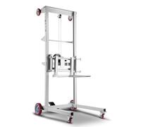 VEVOR Apilador con Cabrestante Manual de Elevación de Materiales con Ruedas Giratorias y Horquilla Ajustable, Plataforma para Transpaletas Capacidad de 249,93 kg, Altura de Elevación Máxima de 1780mm