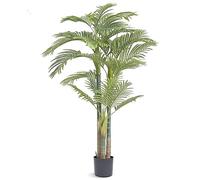 VEVOR Árbol Artificial 1981 mm Planta Artificial PE Palma de Caña Dorada Árbol Verde Falso con Maceta 203x175 mm Decoración de Plantas Falsas para Hogar Oficina Centros Comerciales Interior Exterior