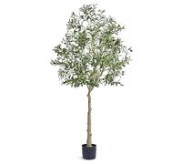 VEVOR Árbol Artificial de Olivo 810 x 1790 mm Planta Artificial de PE para Decoración Maceta de Árbol Verde 170 x 145 mm Planta Falsa para Hogar, Oficina, Hotel, Centro Comercial, Interior y Exterior